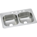 Elkay Kitchen Sink, Top Mount, Stainless steel Finish DSE233224